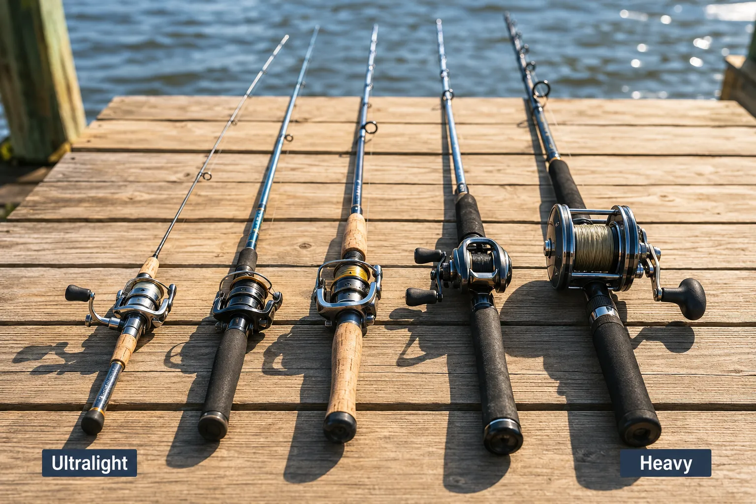 Five rod length thickness guide spacing