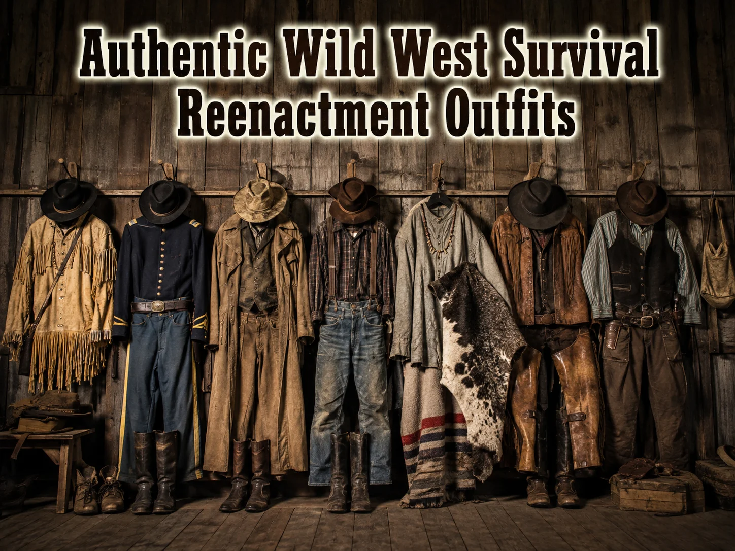 Authentic wild west survival reenactment outfits