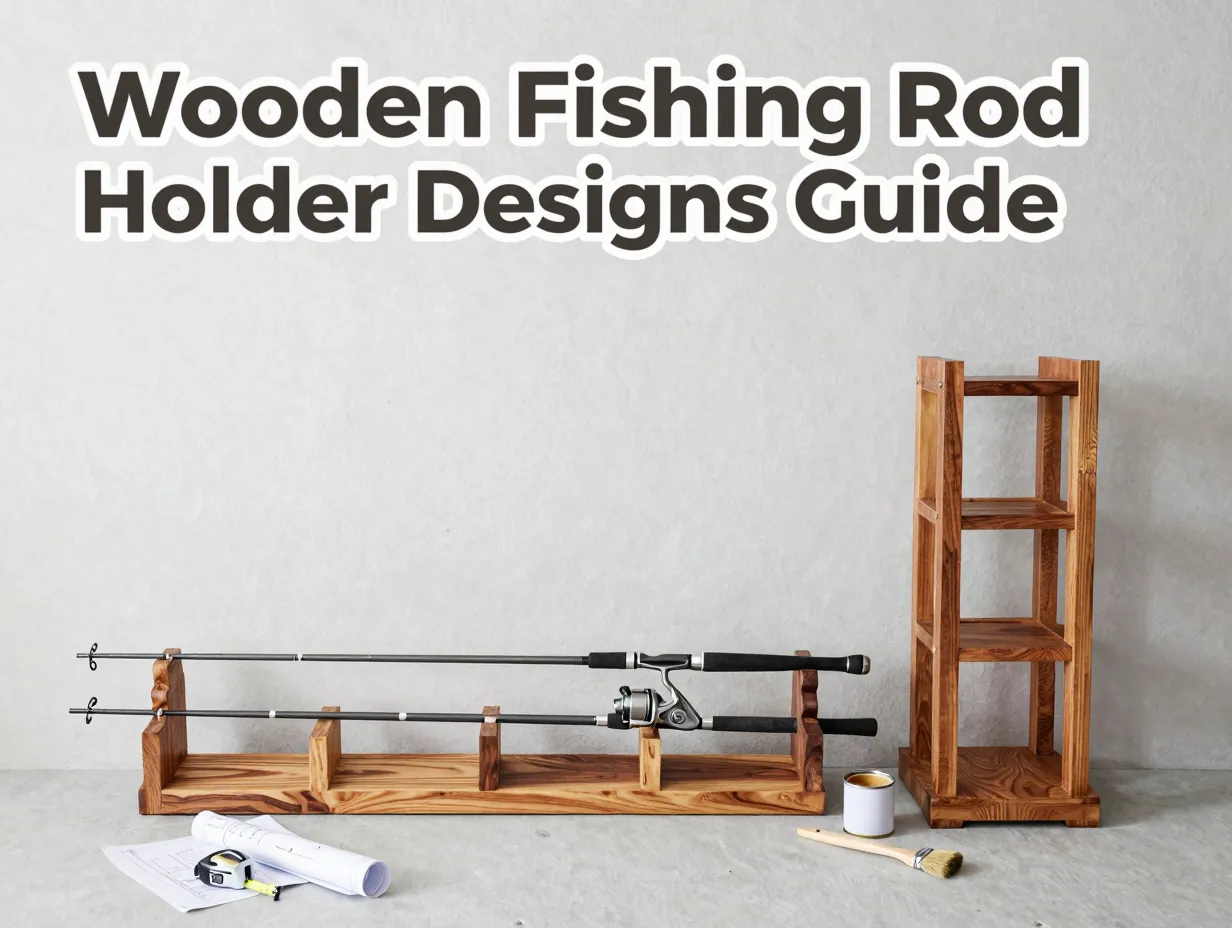 Wooden fishing rod holder designs guide