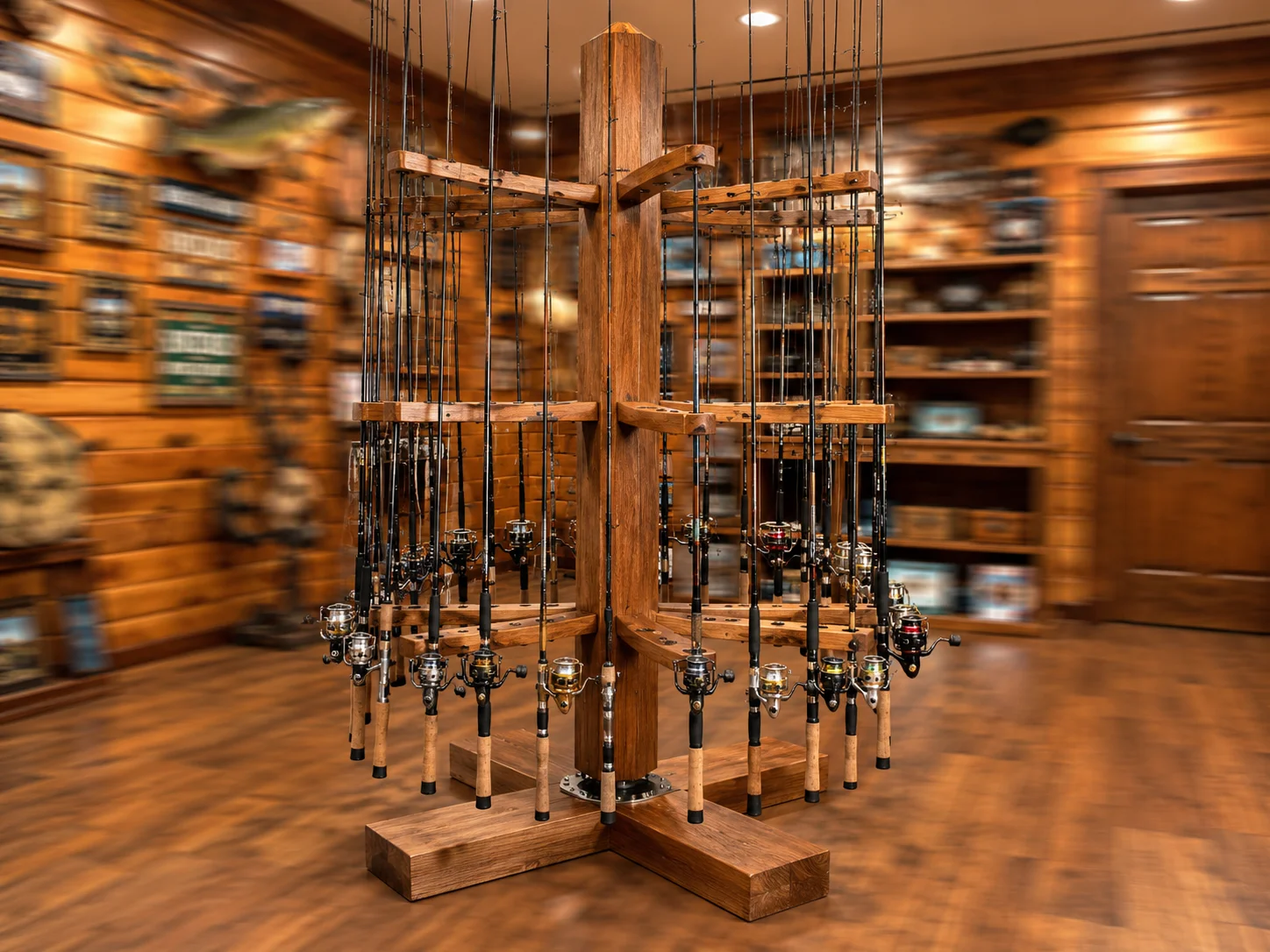 The rotating carousel stand