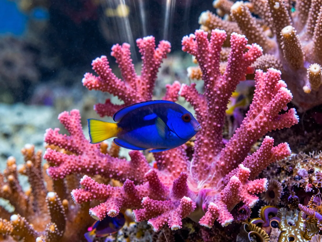 Underwater coral reef macro
