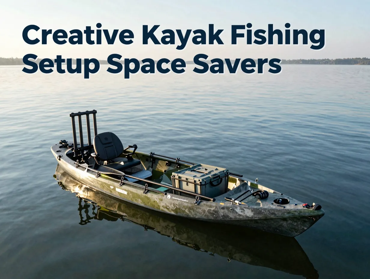 Creative kayak fishing setup space savers