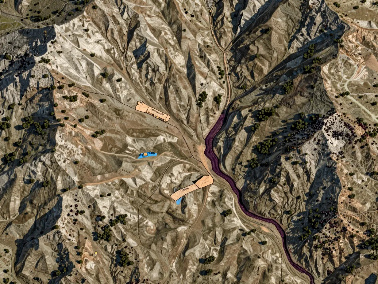 Study terrain and bear movement patterns
