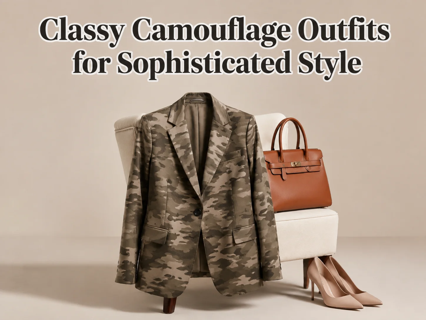 Classy camouflage outfits for sophisticated style