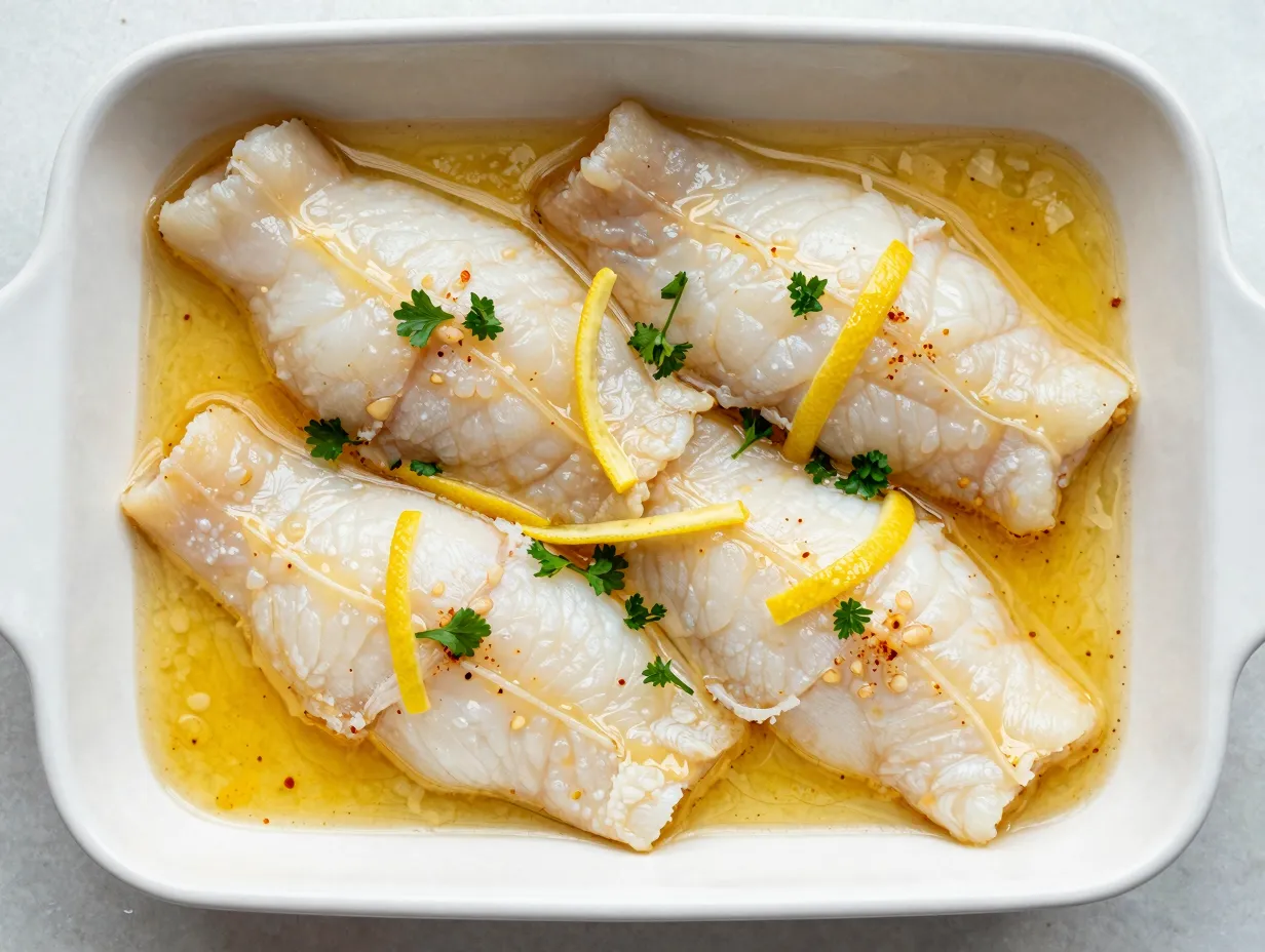 Garlic butter baked cod