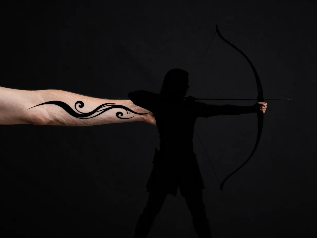 The drawn bow silhouette