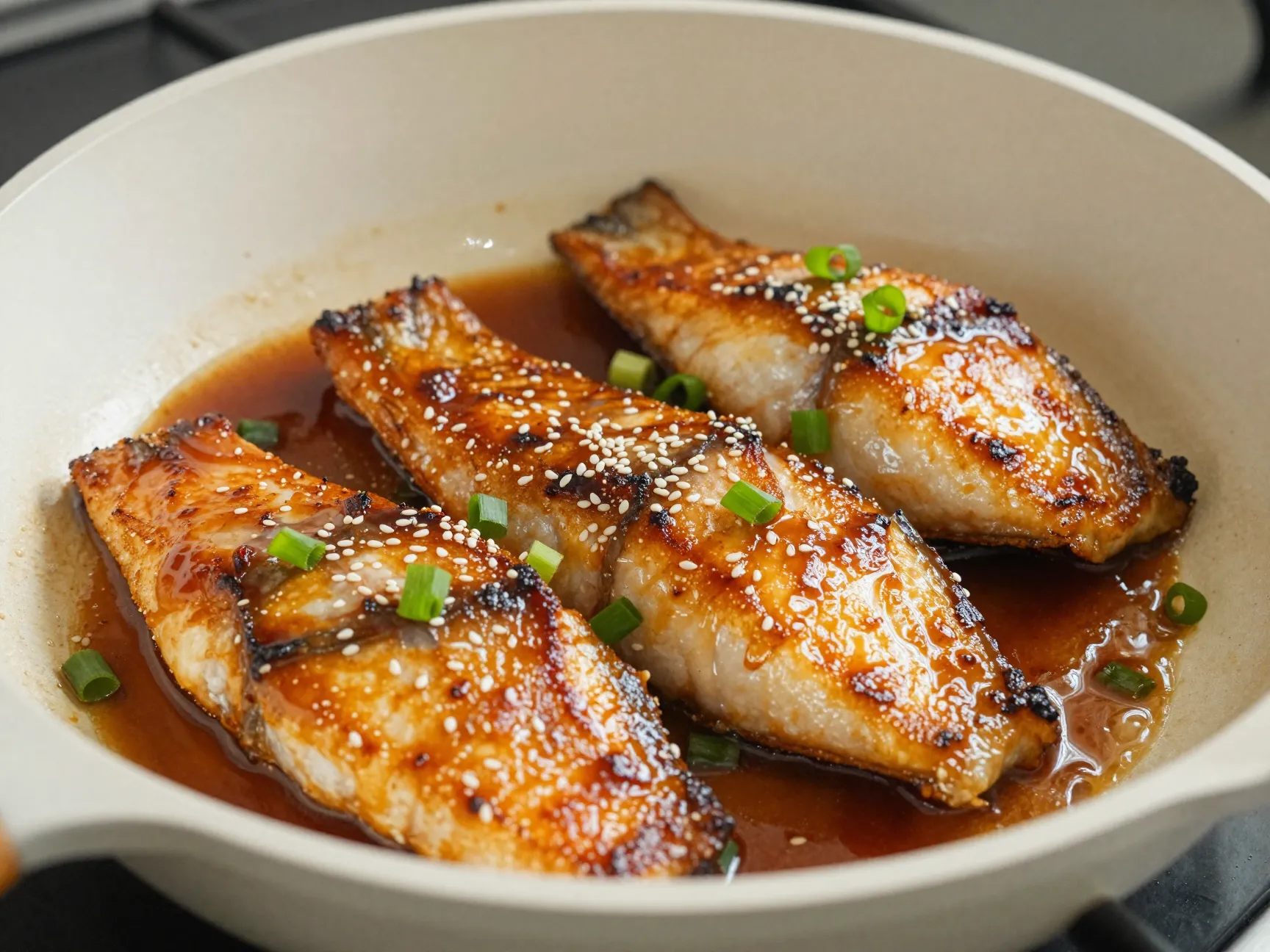 Teriyaki glazed tilapia