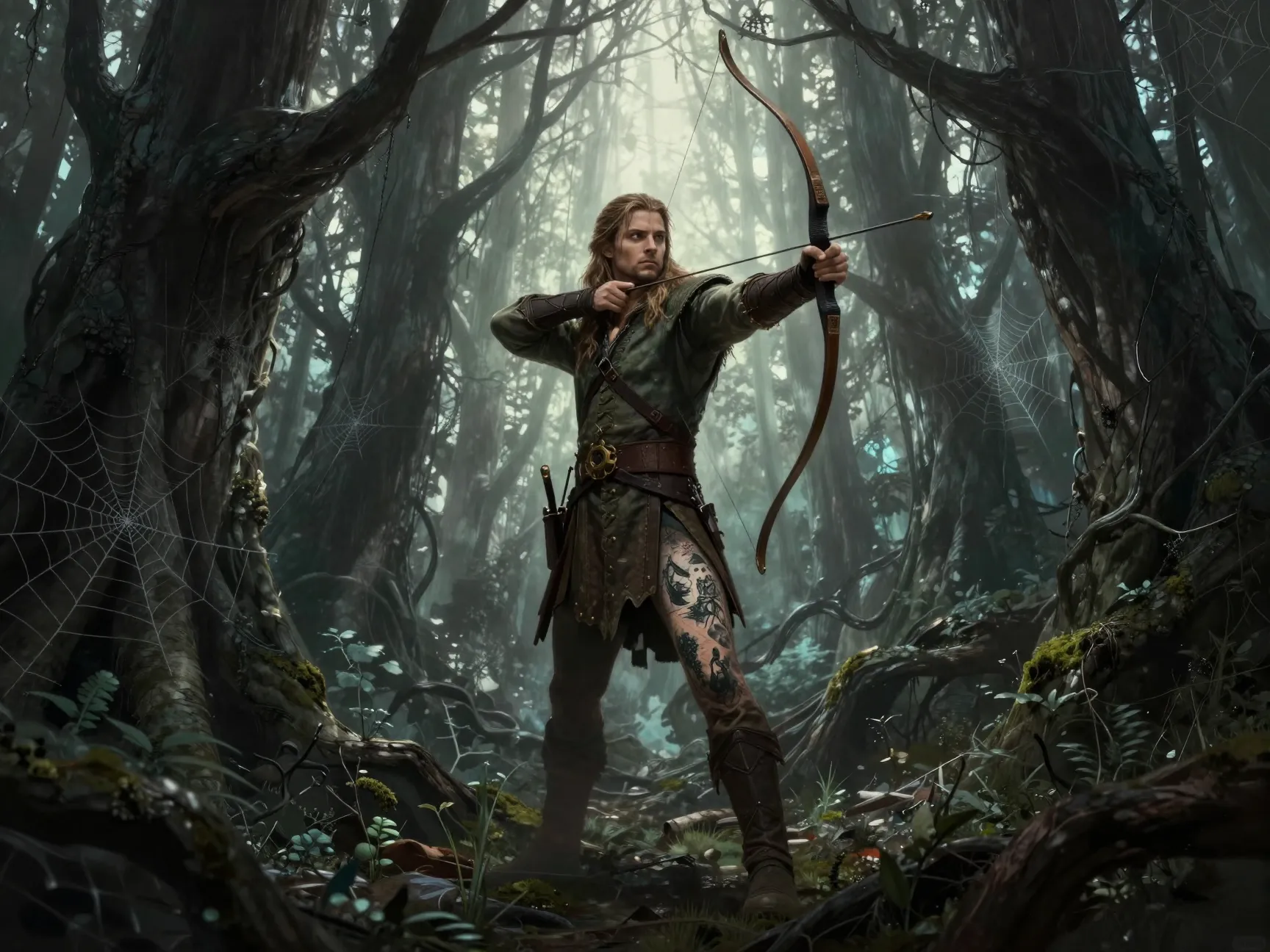 The mirkwood forest scene