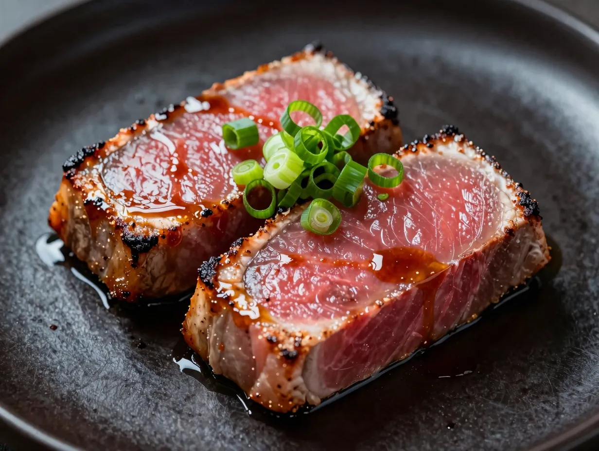 Soy ginger glazed tuna steaks