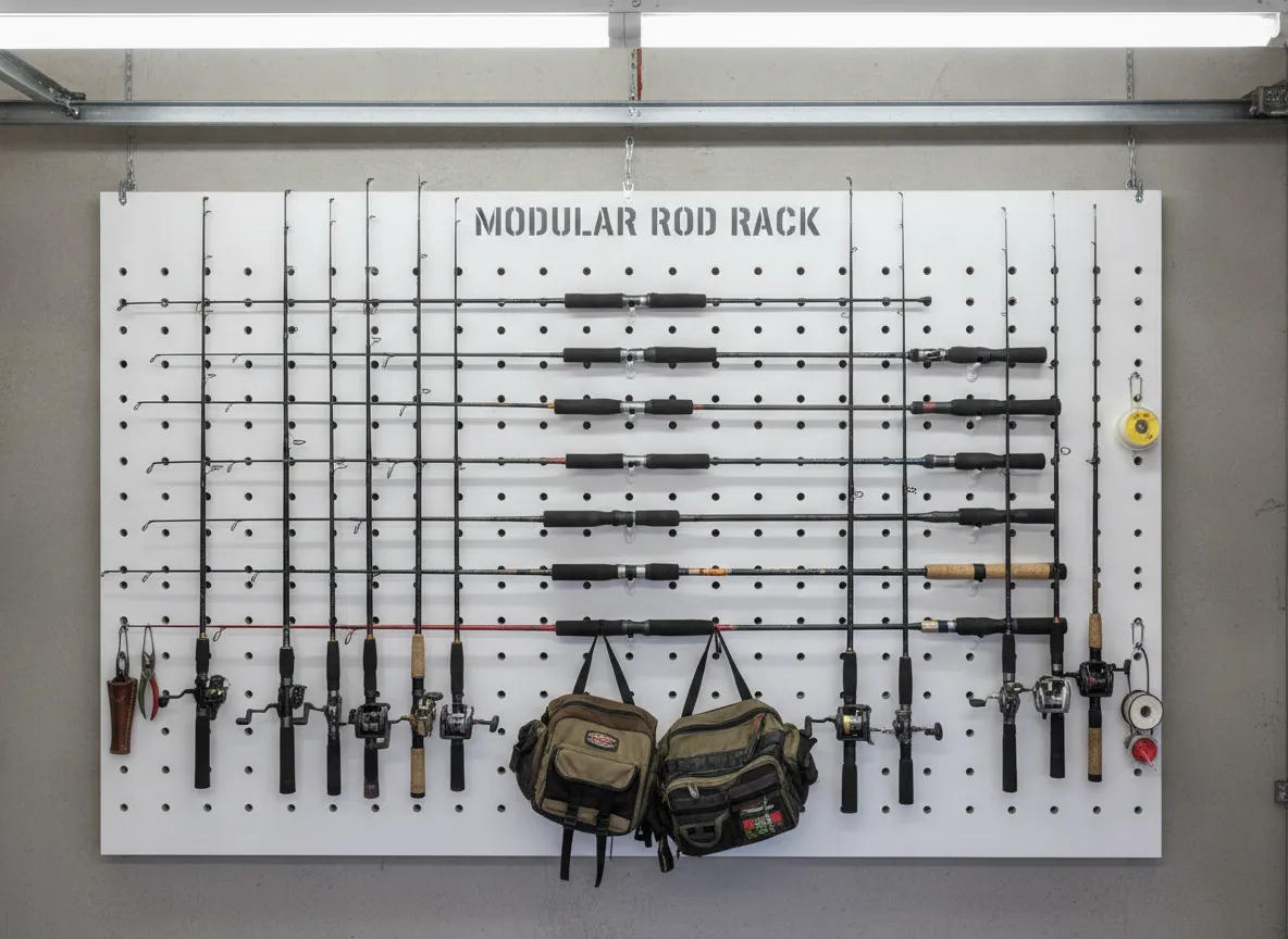 Pegboard rod rack system
