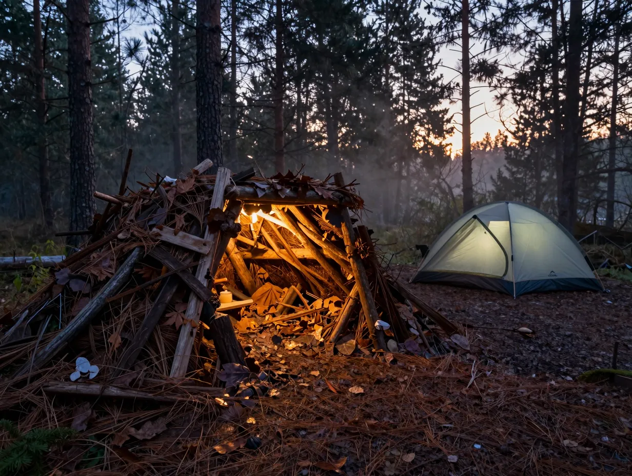 Shelter building and improvised camping