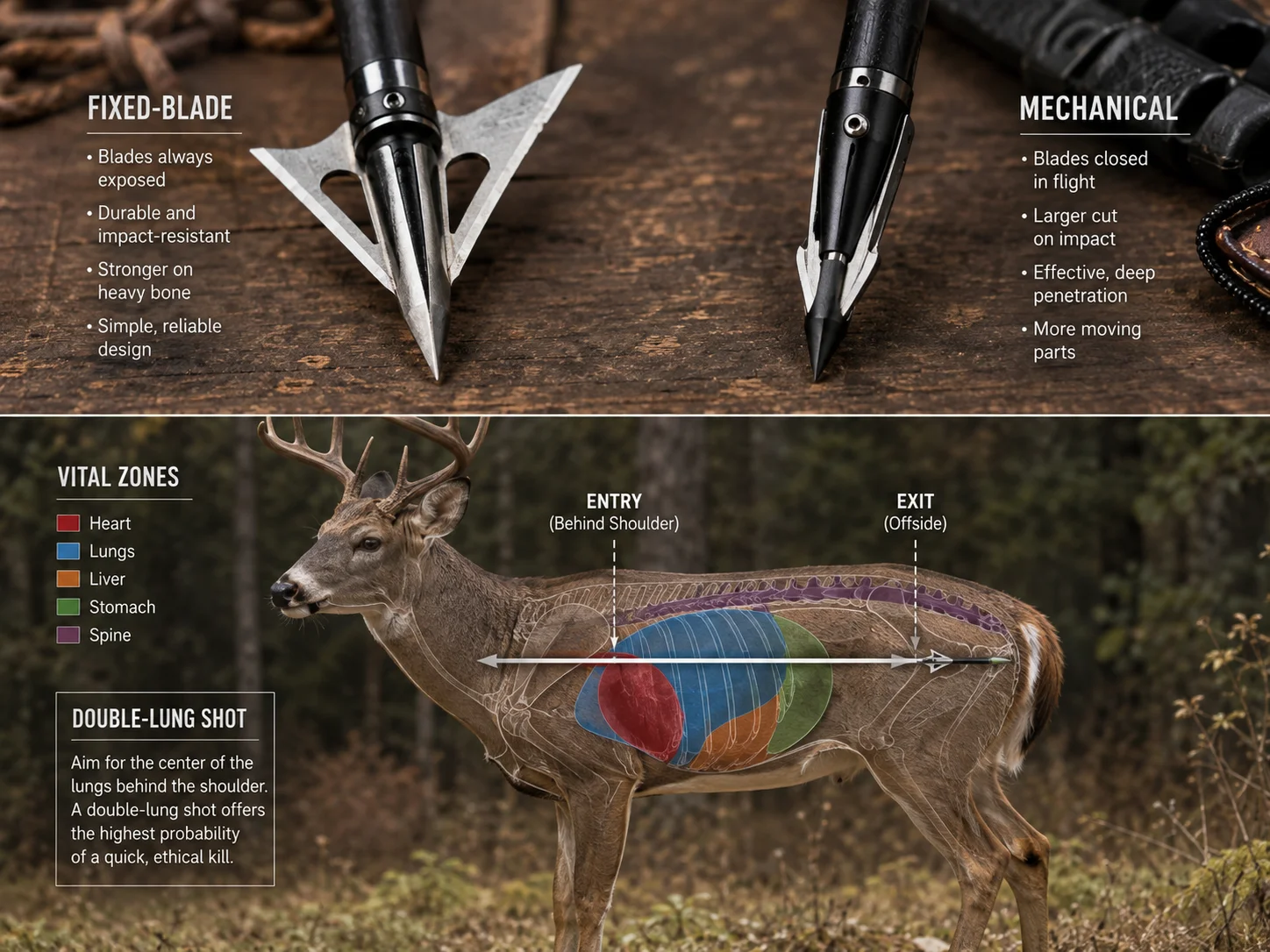 Understand broadheads and shot placement