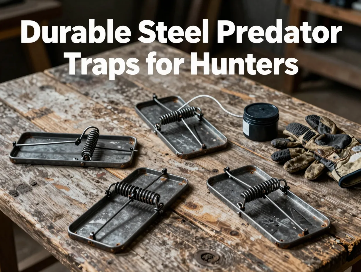 Durable steel predator traps for hunters