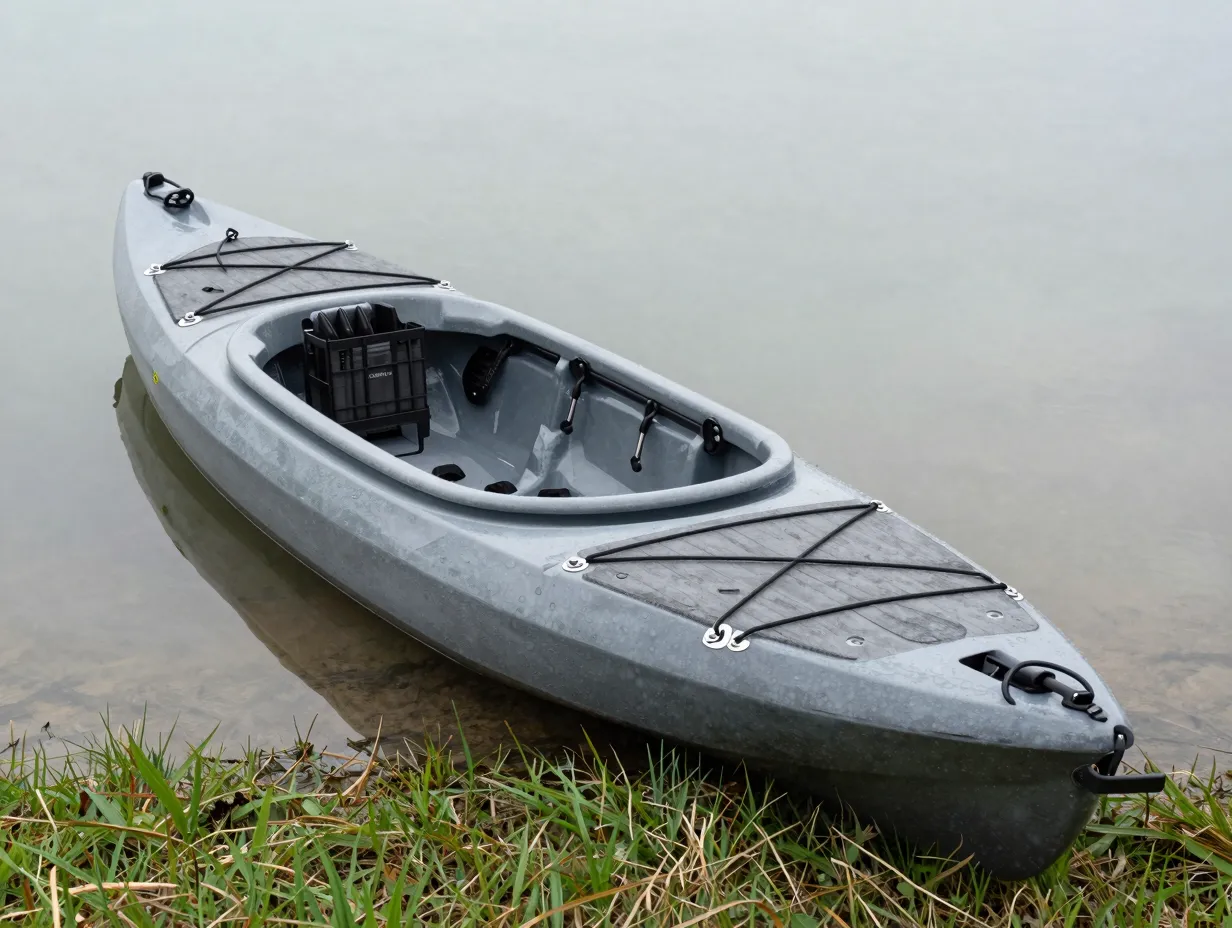 A stable riggable fishing kayak hull