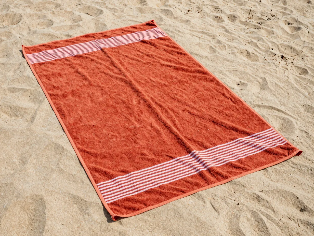 An oversized quick dry beach towel