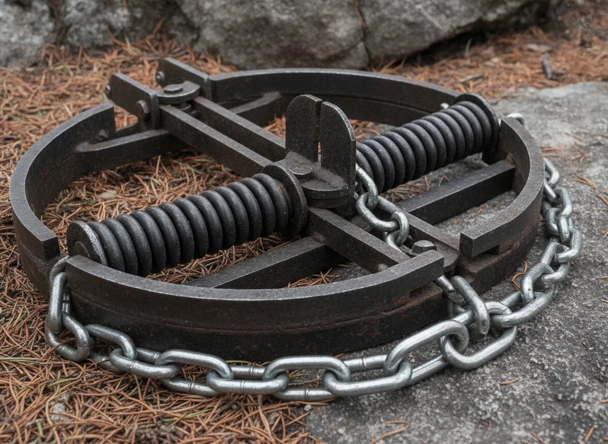 Bridger 5 coil spring trap wolflarge predator grade
