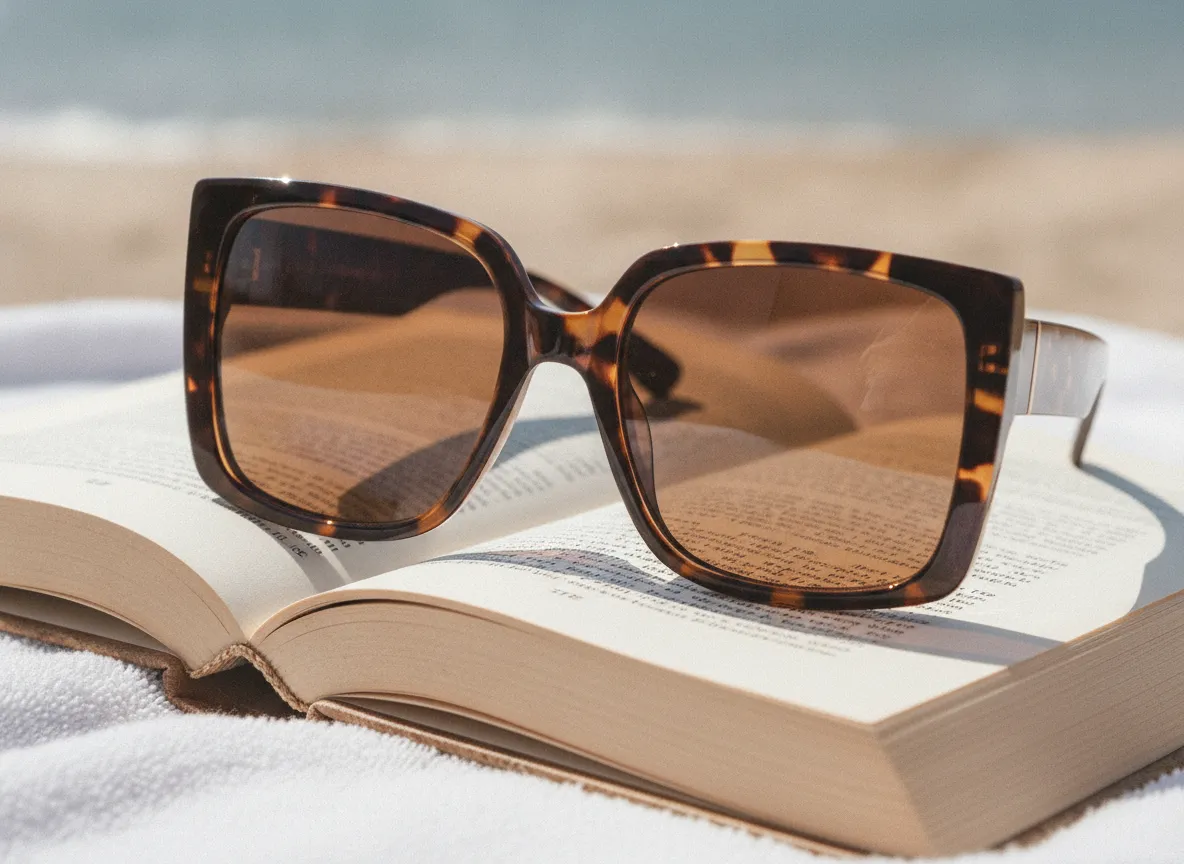 Uv blocking sunglasses with polarized lenses