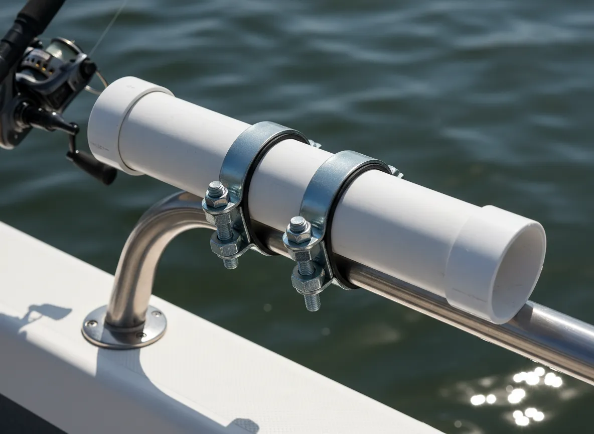 4 pvc rail mount rod holder for boats