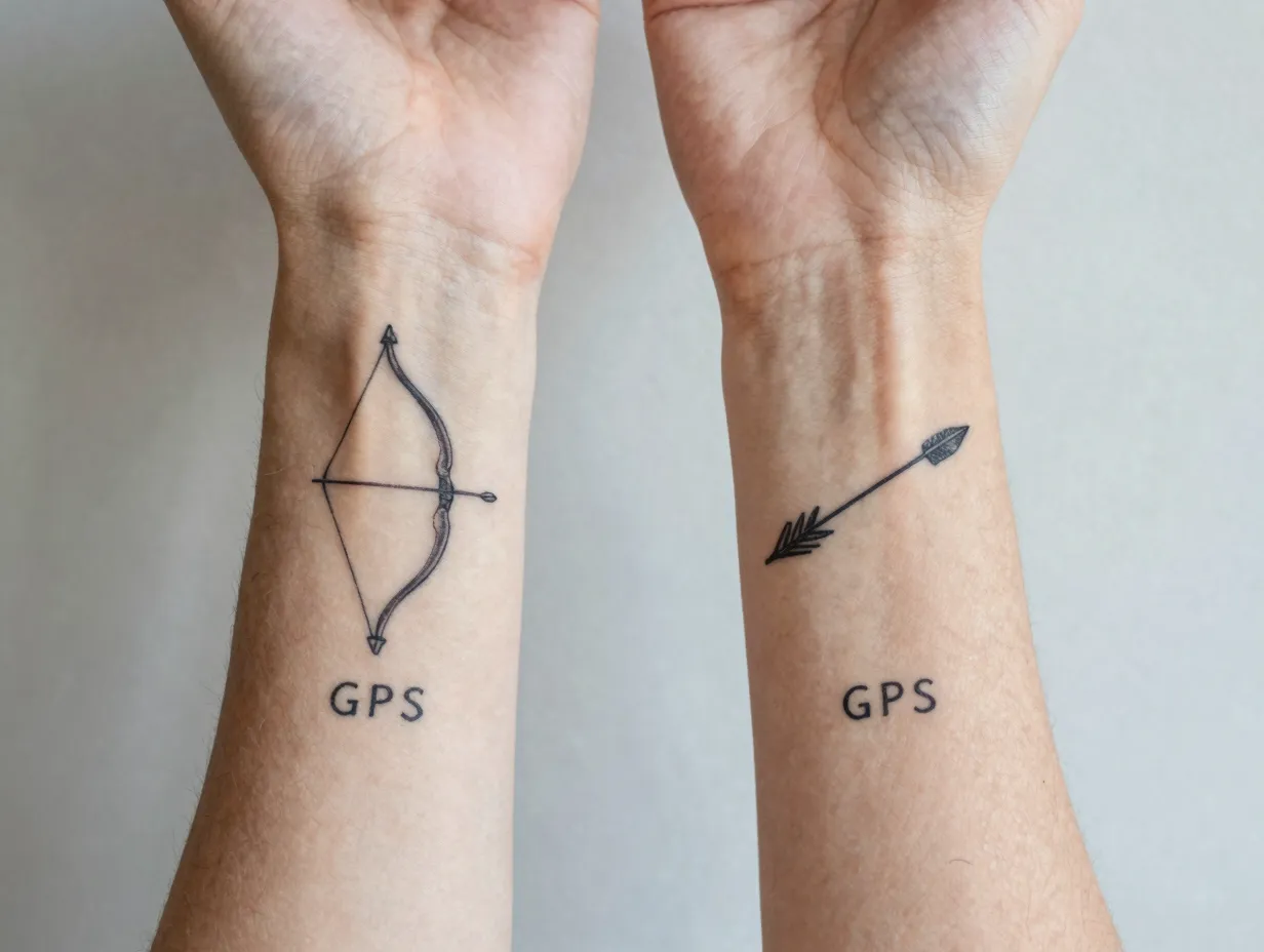 Long distance no matter where bow and arrow pairs