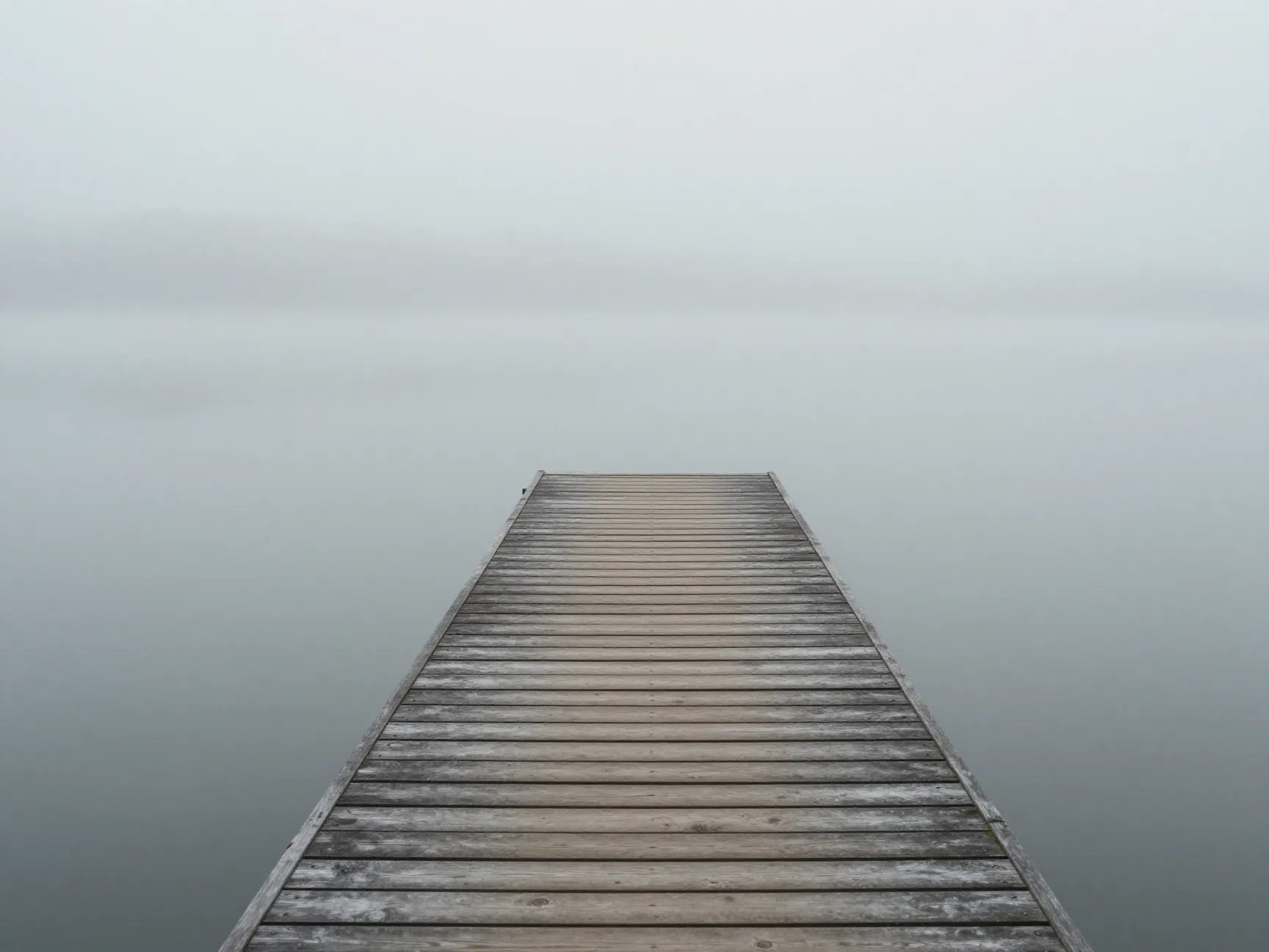The minimalist dock in fog