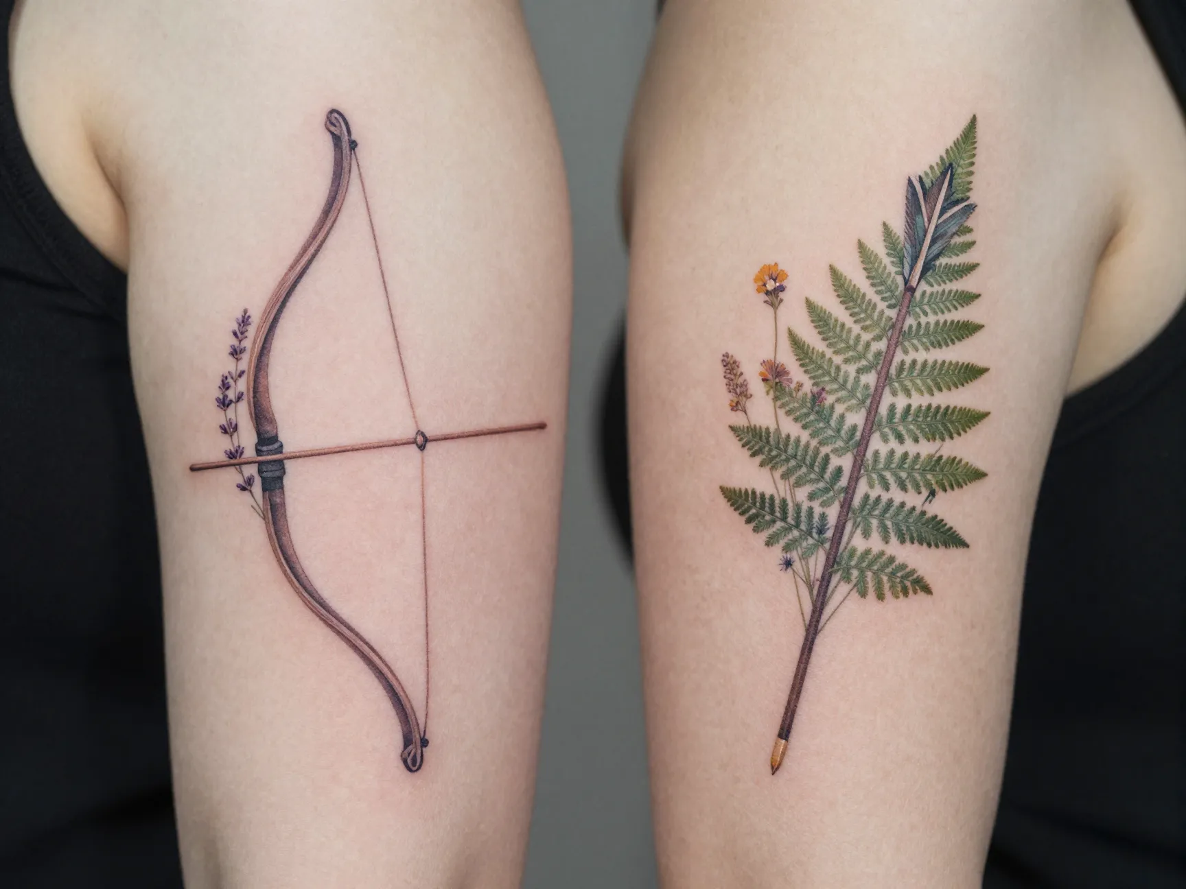 Botanical bow and arrow nature infused romance