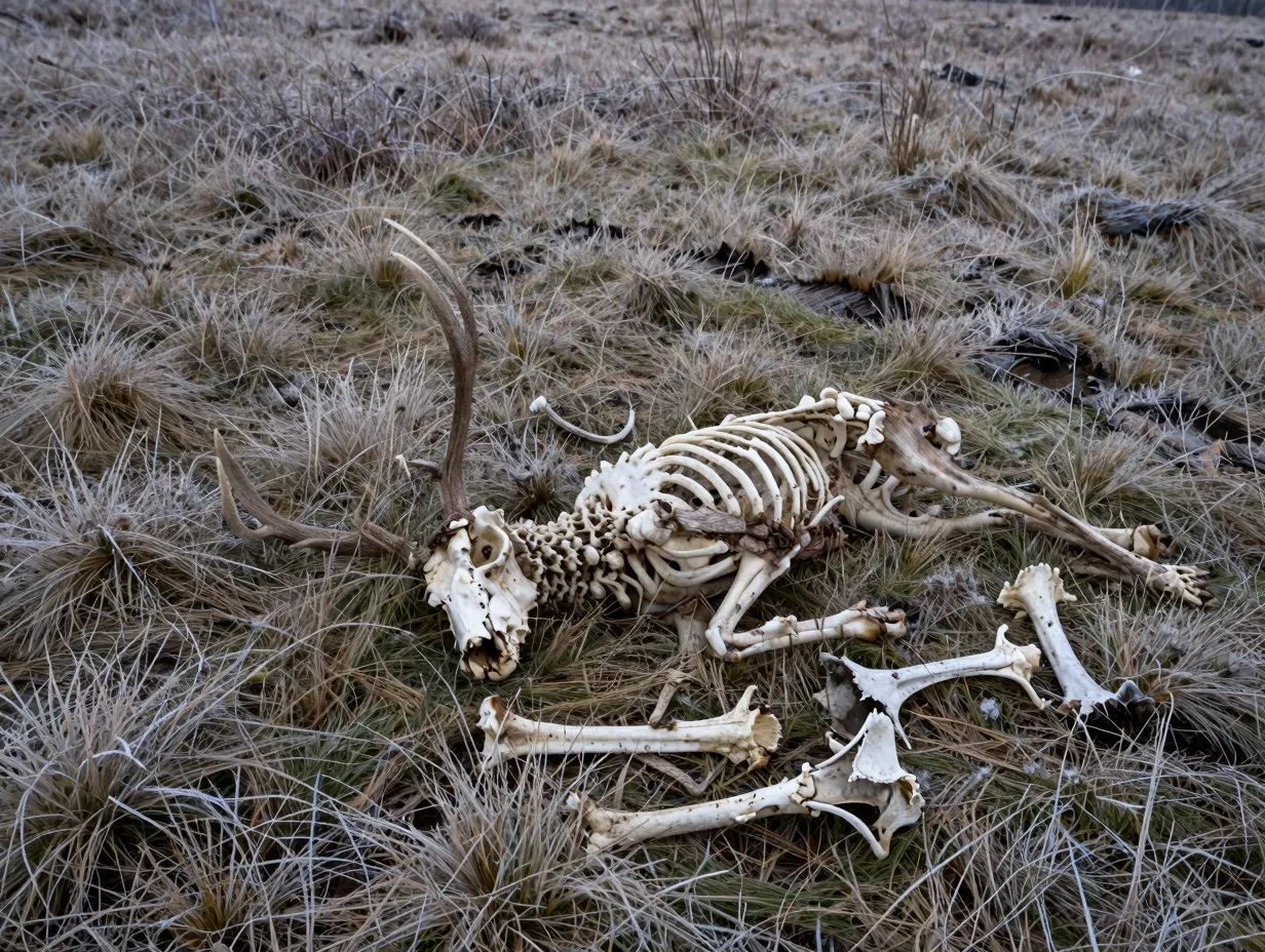 Animal carcasses and bone piles