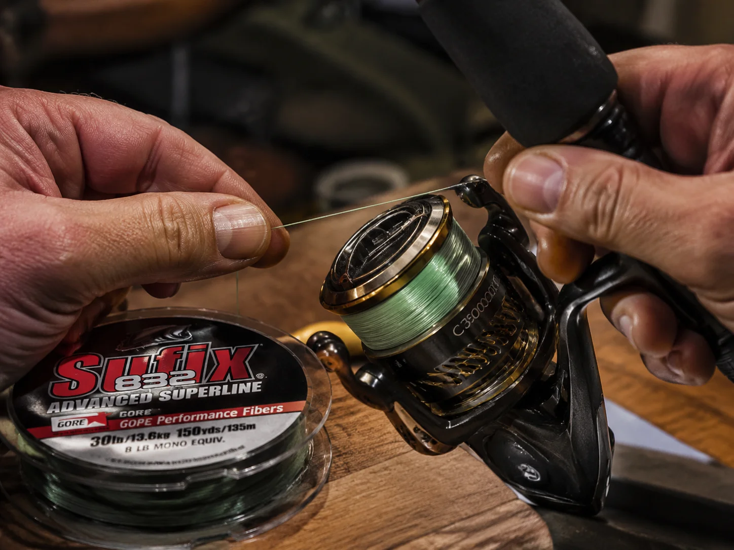 Spool the reel correctly