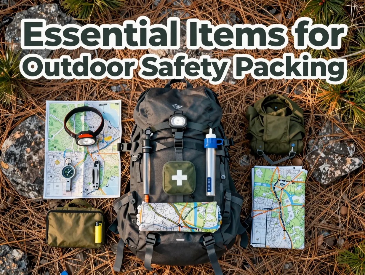 Essential items for outdoor safety packing