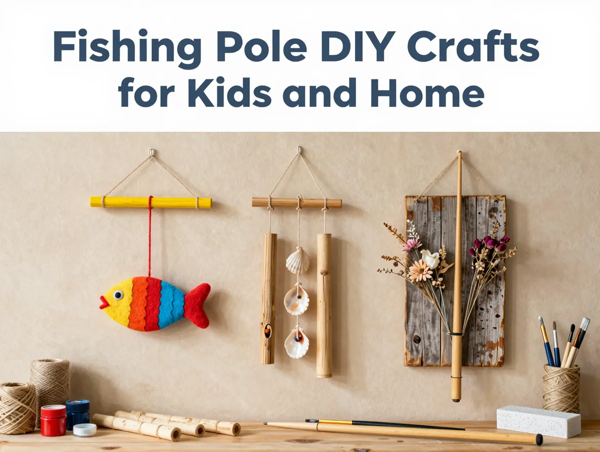 Fishing pole diy crafts for kids and home