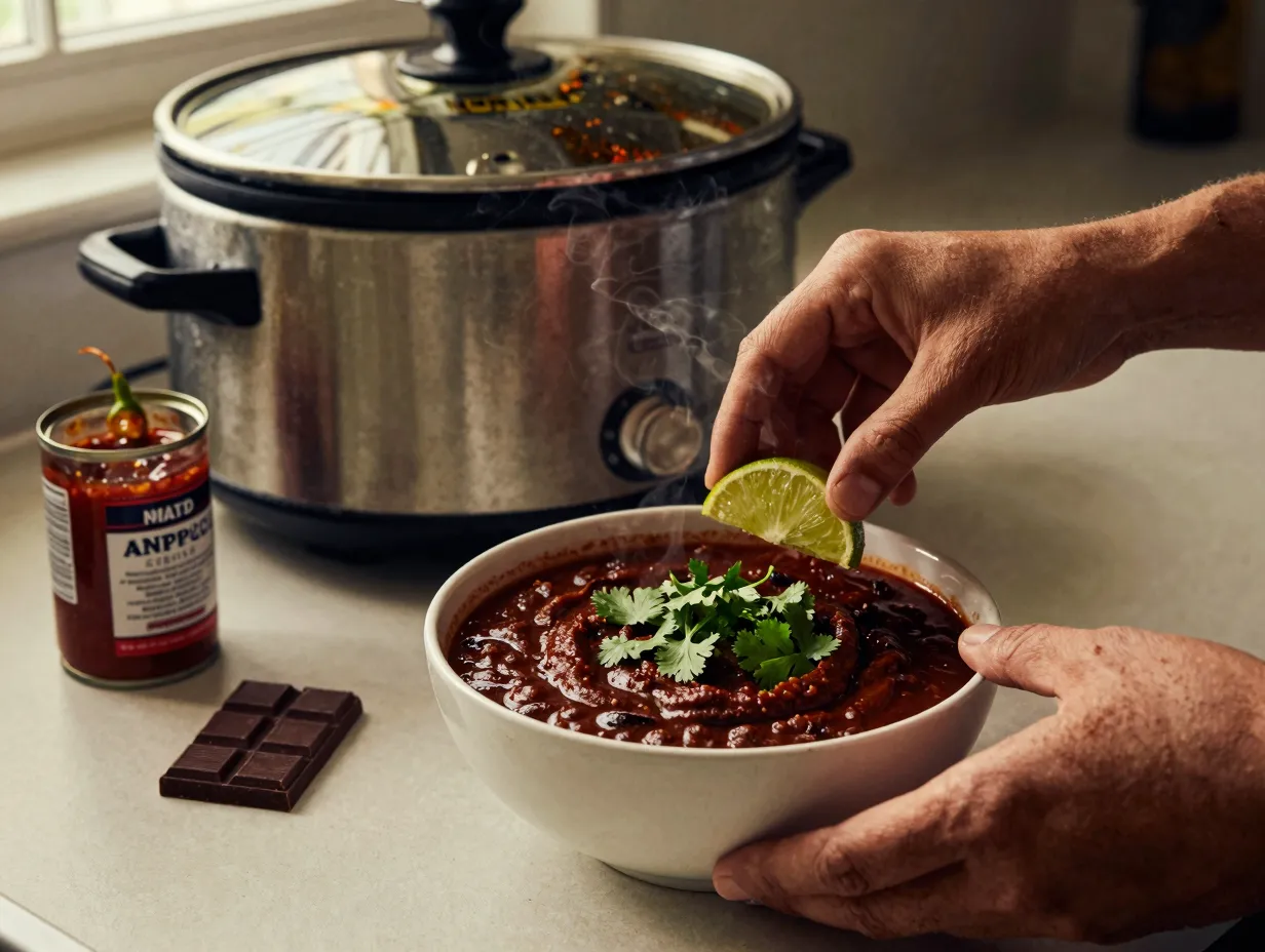 Smoky chipotle venison crockpot chili