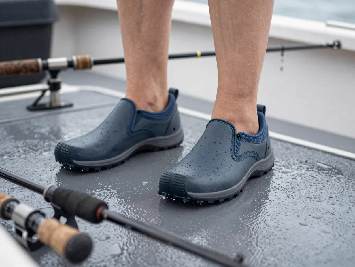 Non slip deck shoes or offshore boots