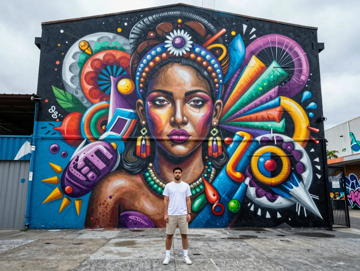 Explore wynwood for street art and urban texture