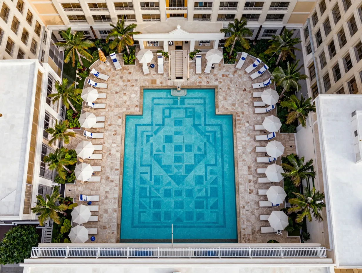 Incorporate the water ocean bay and pool