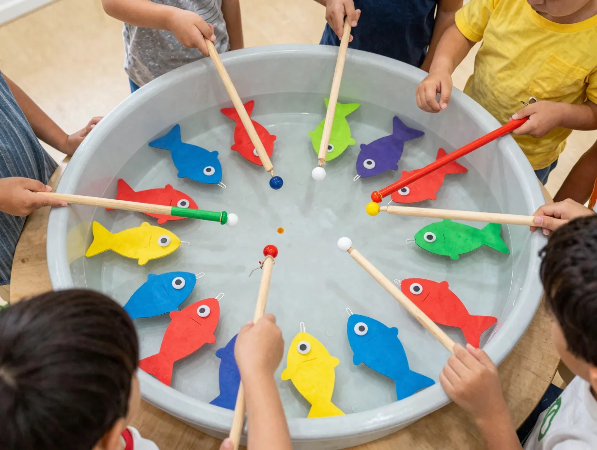 Magnetic fishing game for kids