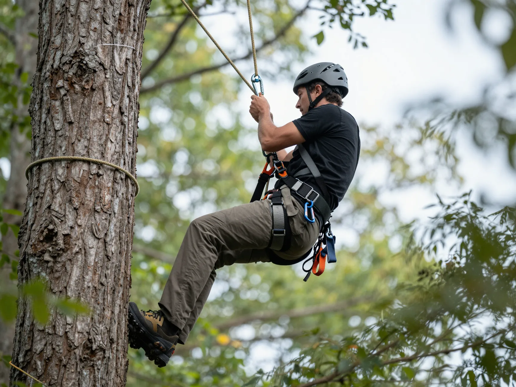 A full body tree stand safety harness