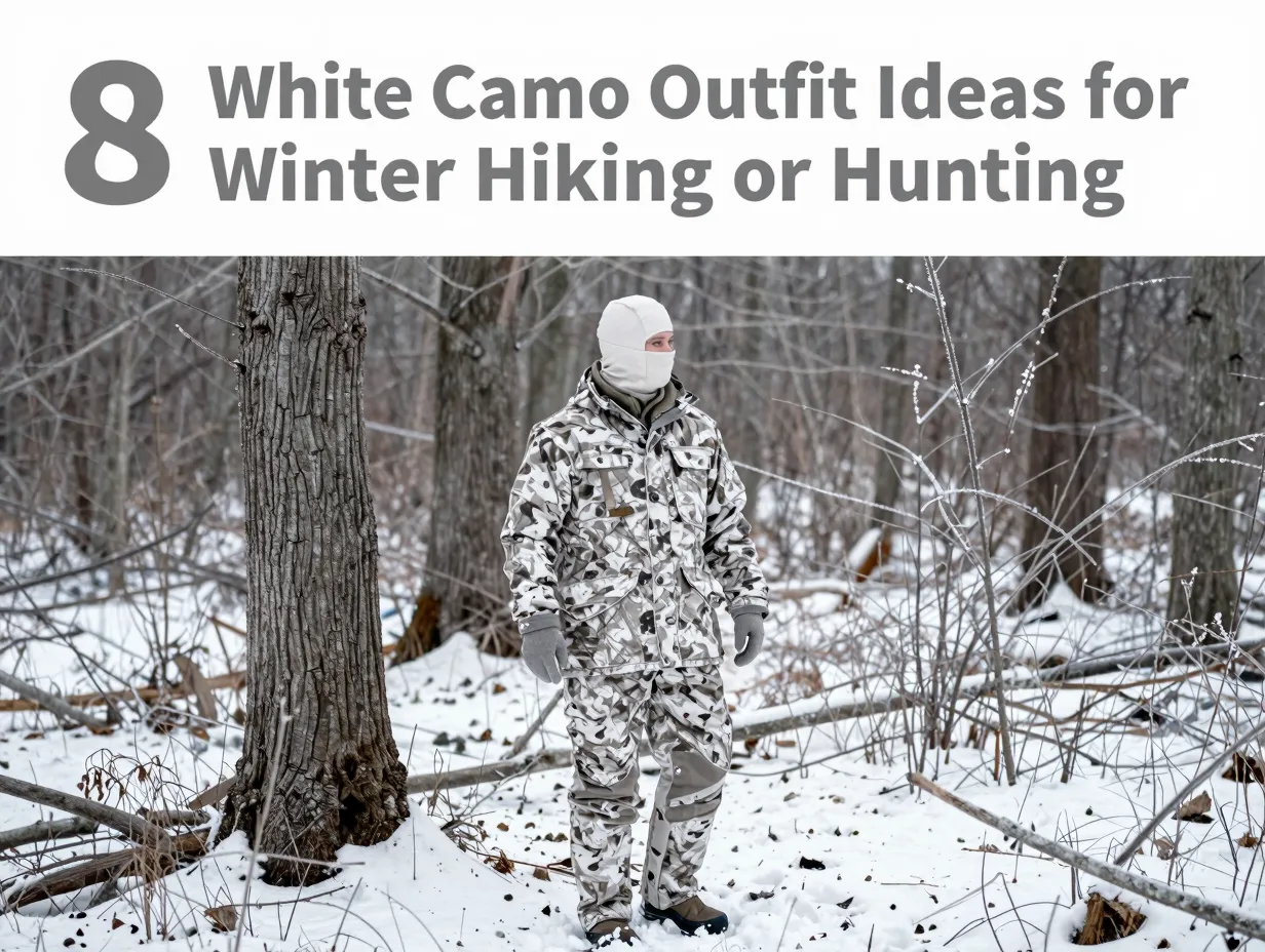 8 white camo outfit ideas for winter hiking or hunting