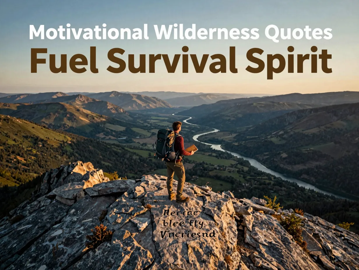Motivational wilderness quotes fuel survival spirit
