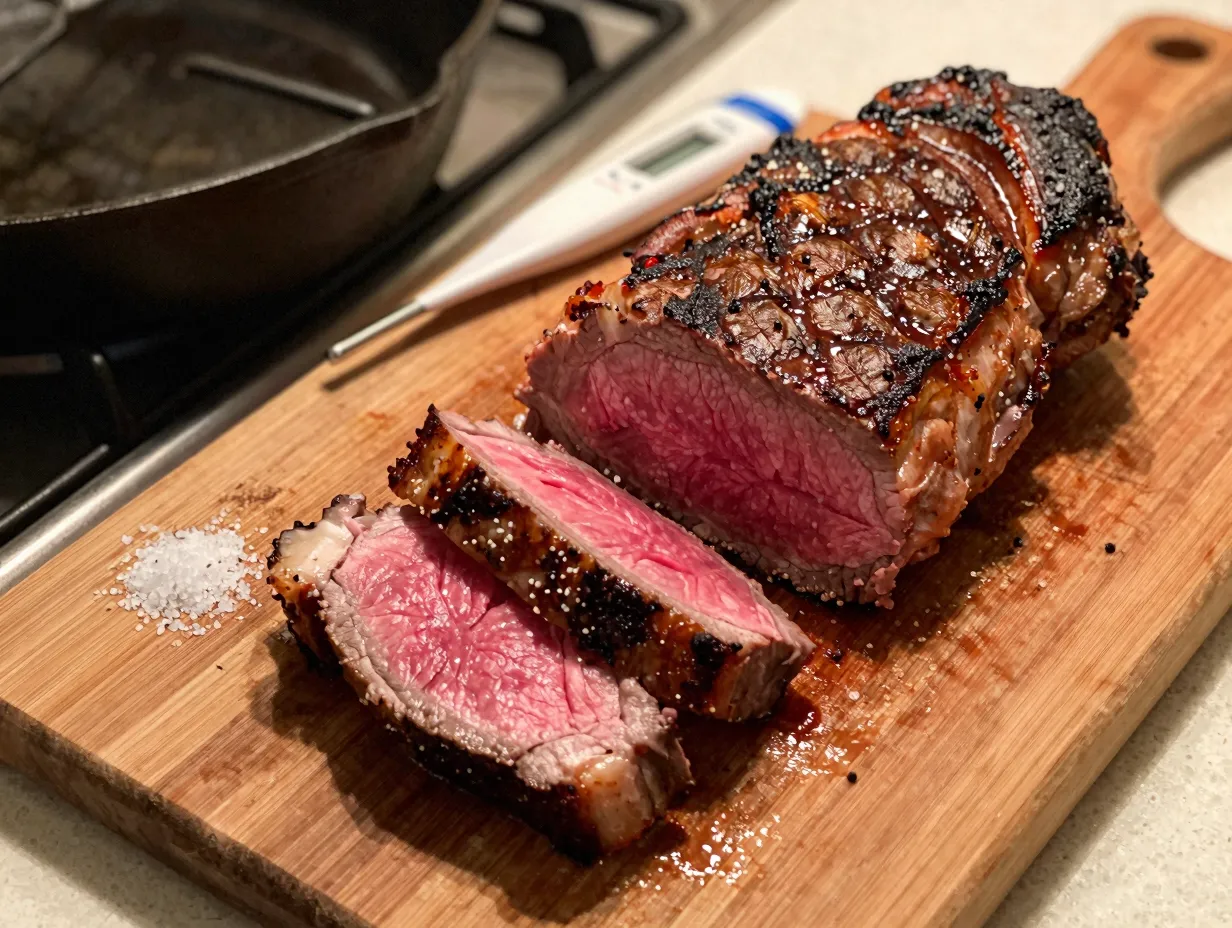 Classic cast iron sear and oven finish