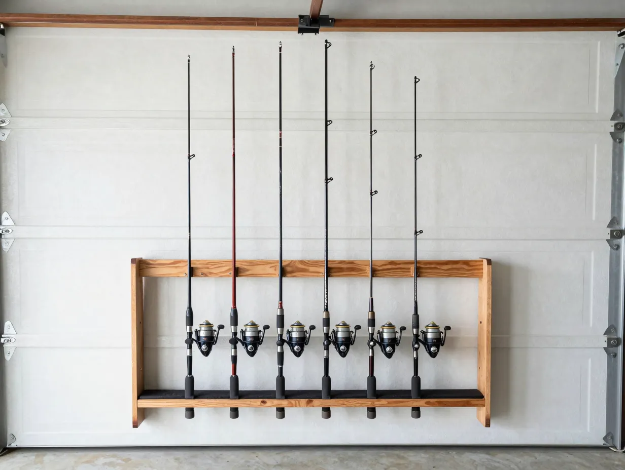 Vertical wall mounted rod rack