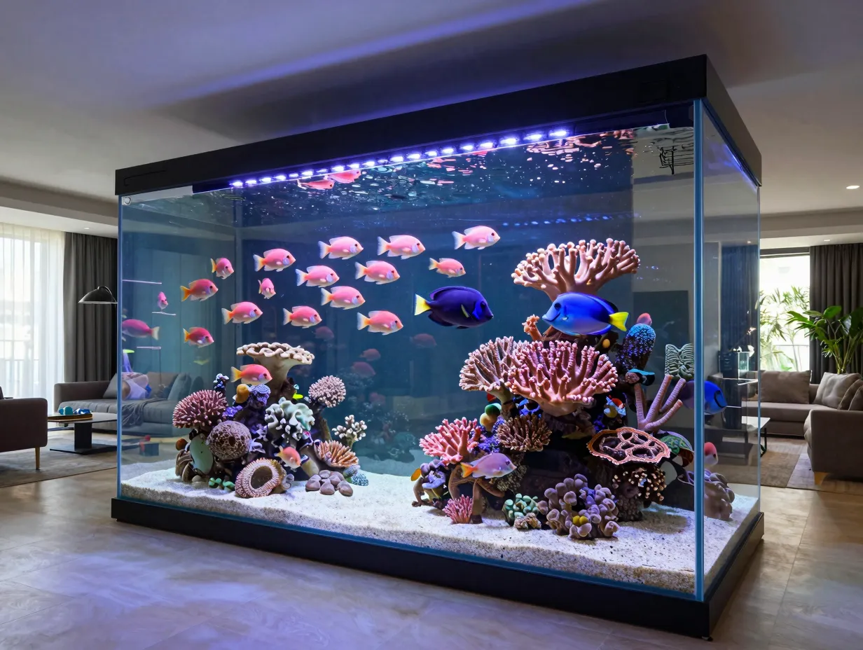 The built in wall aquarium