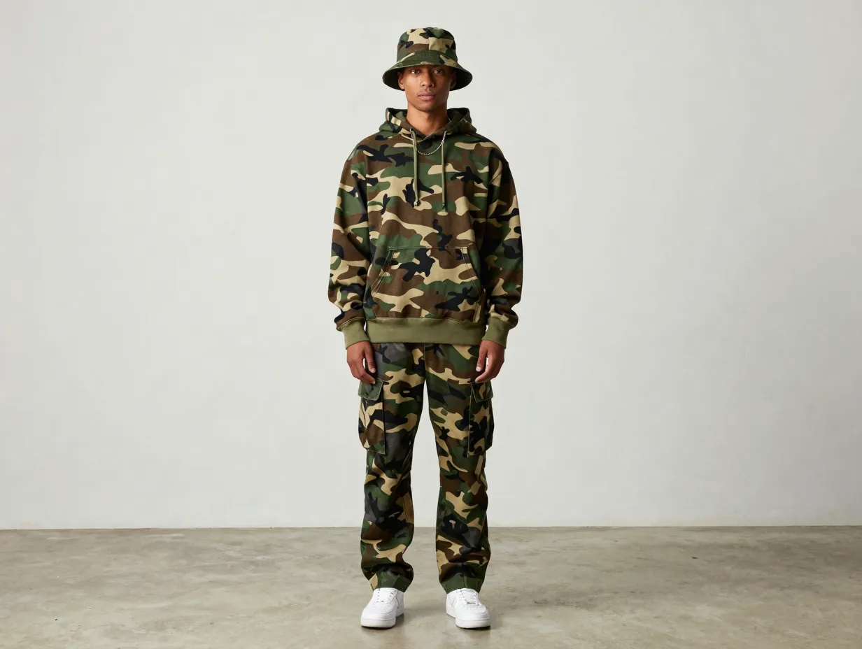 The head to toe tonal camo look
