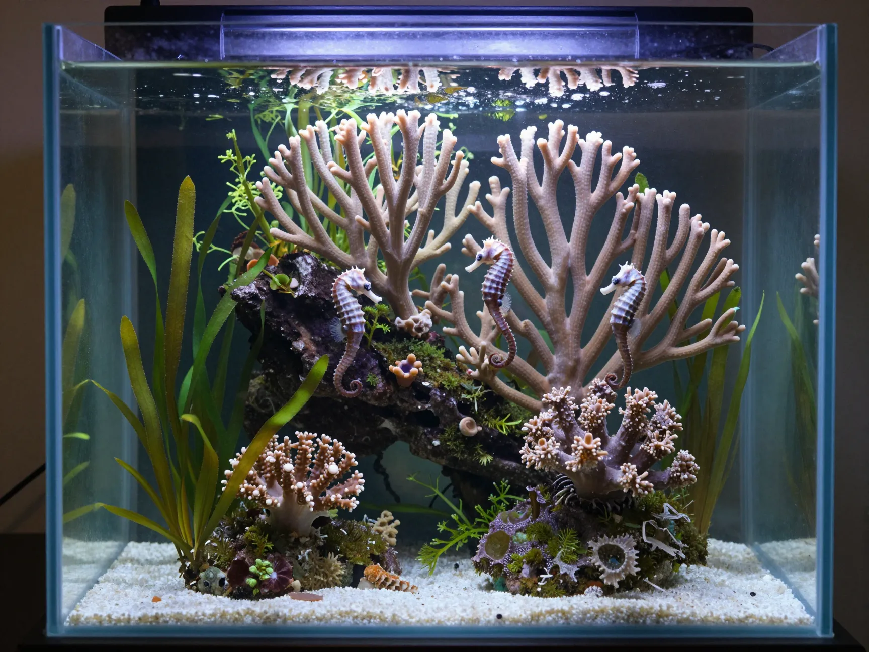 The seahorse and soft coral biotope