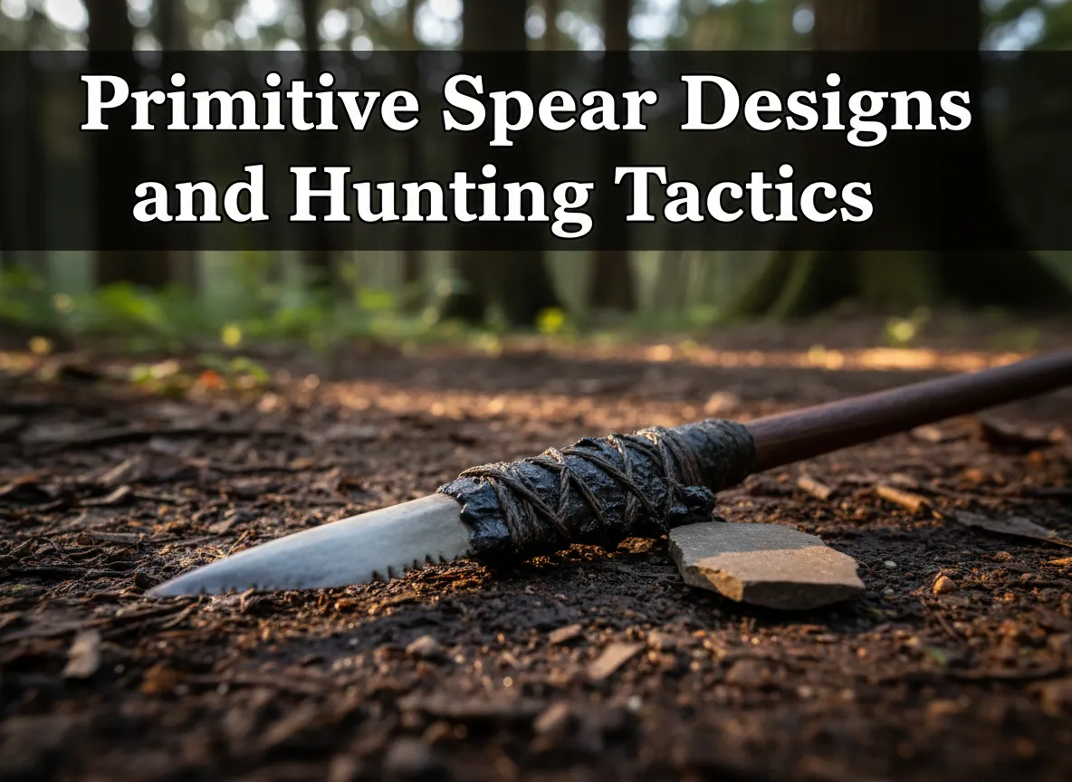 Primitive spear designs and hunting tactics