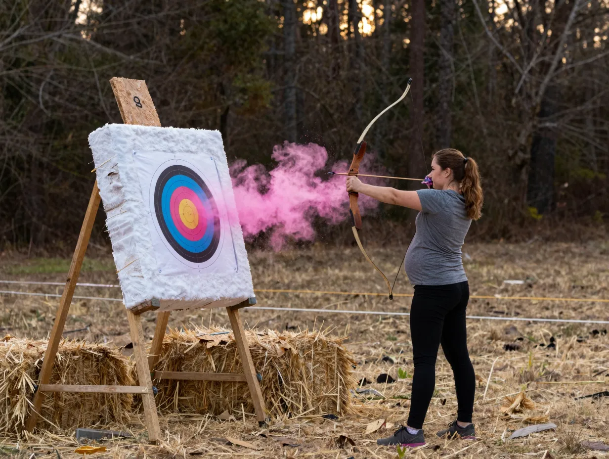 1 powder filled archery target reveal