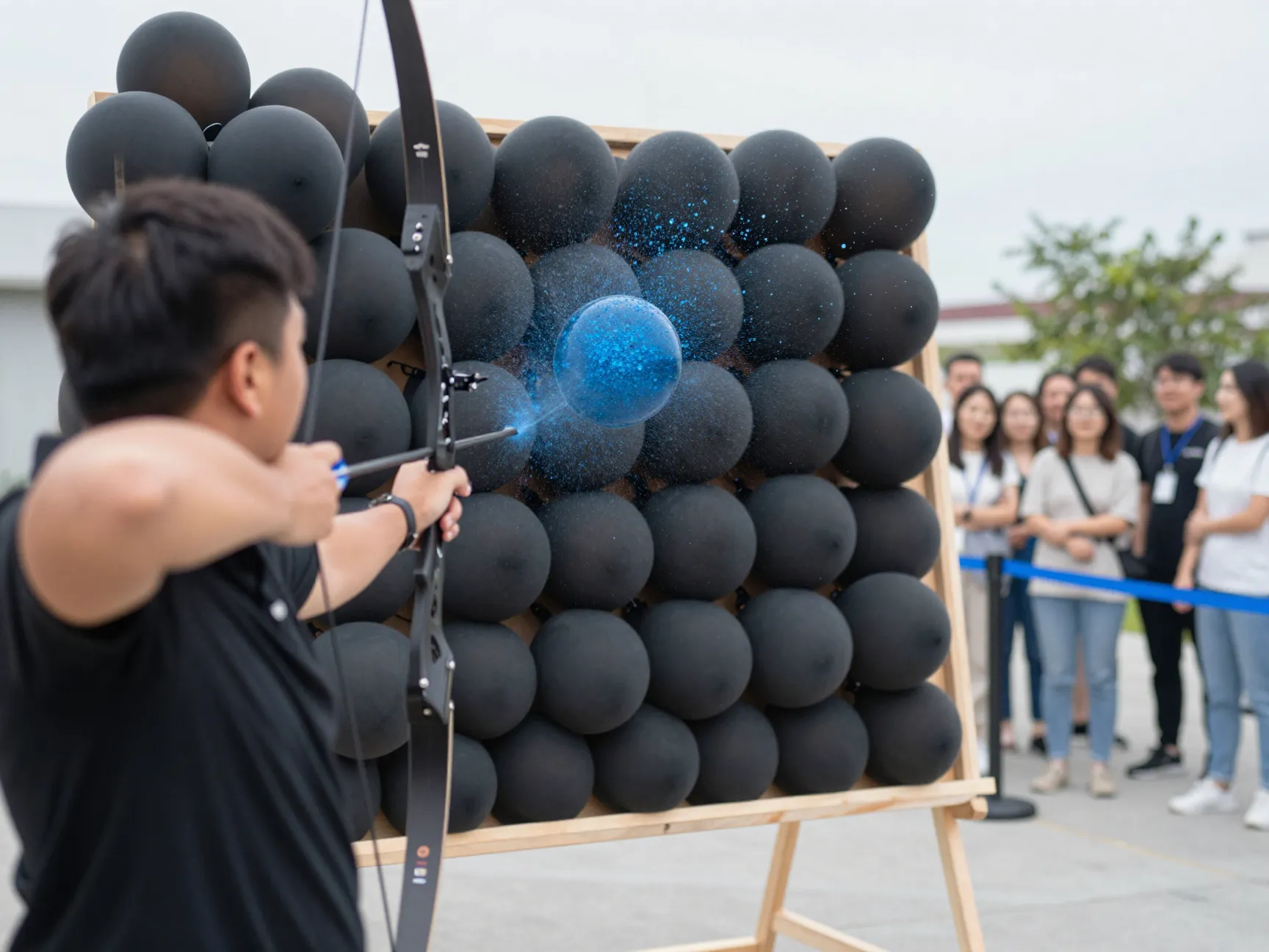 3 balloon board with bow and arrow pop