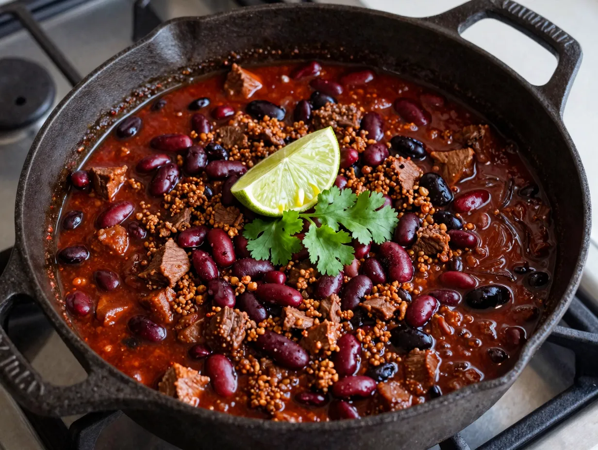Slow cooker venison chili