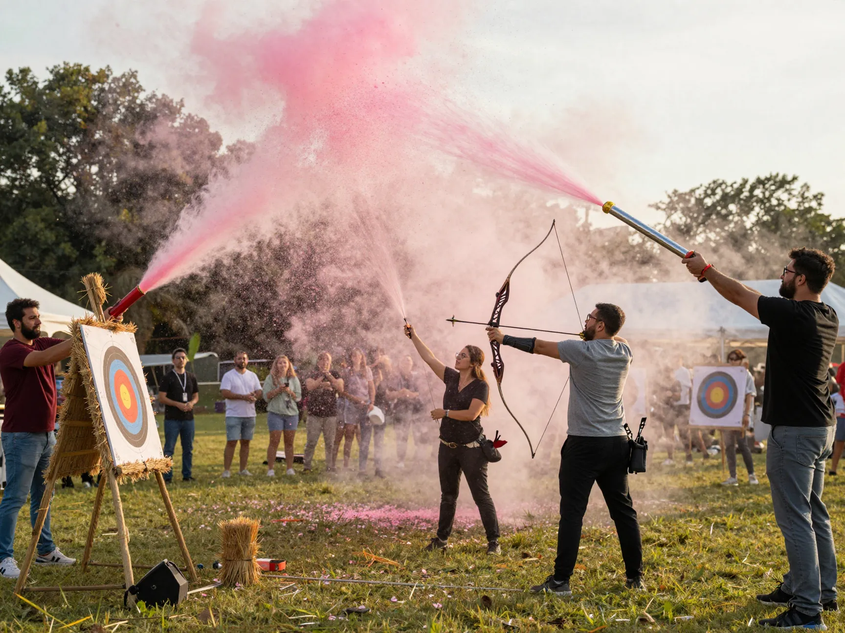 6 confetti cannon countdown with archery countdown