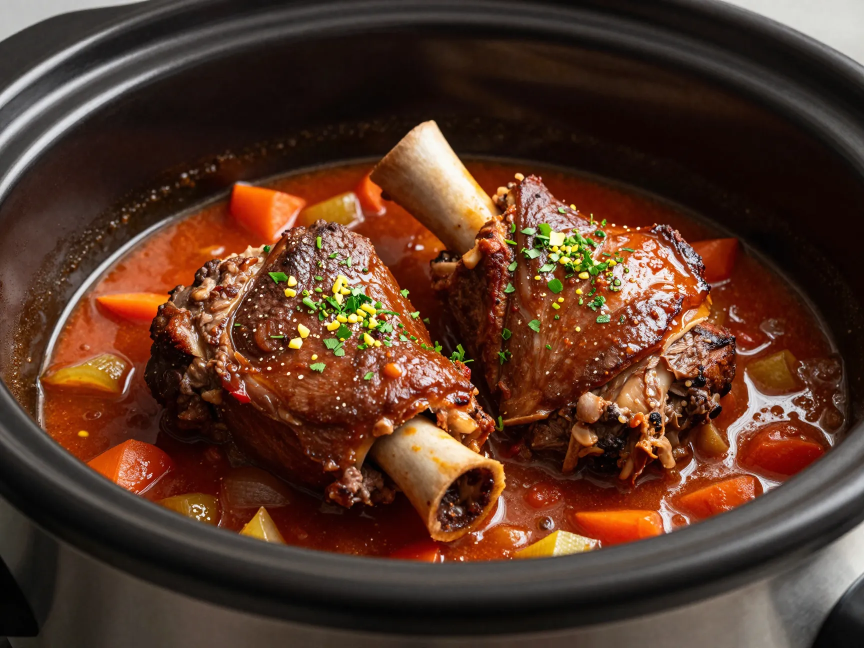 Slow cooker venison osso buco style