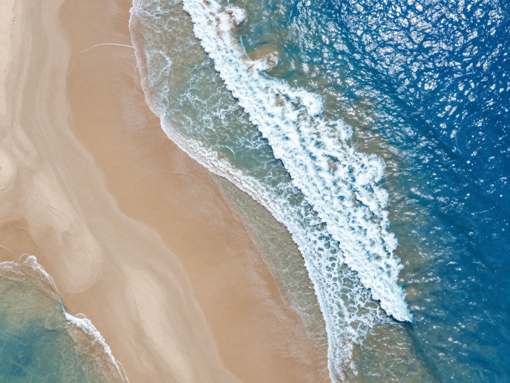 Aerial drone shots of shore patterns
