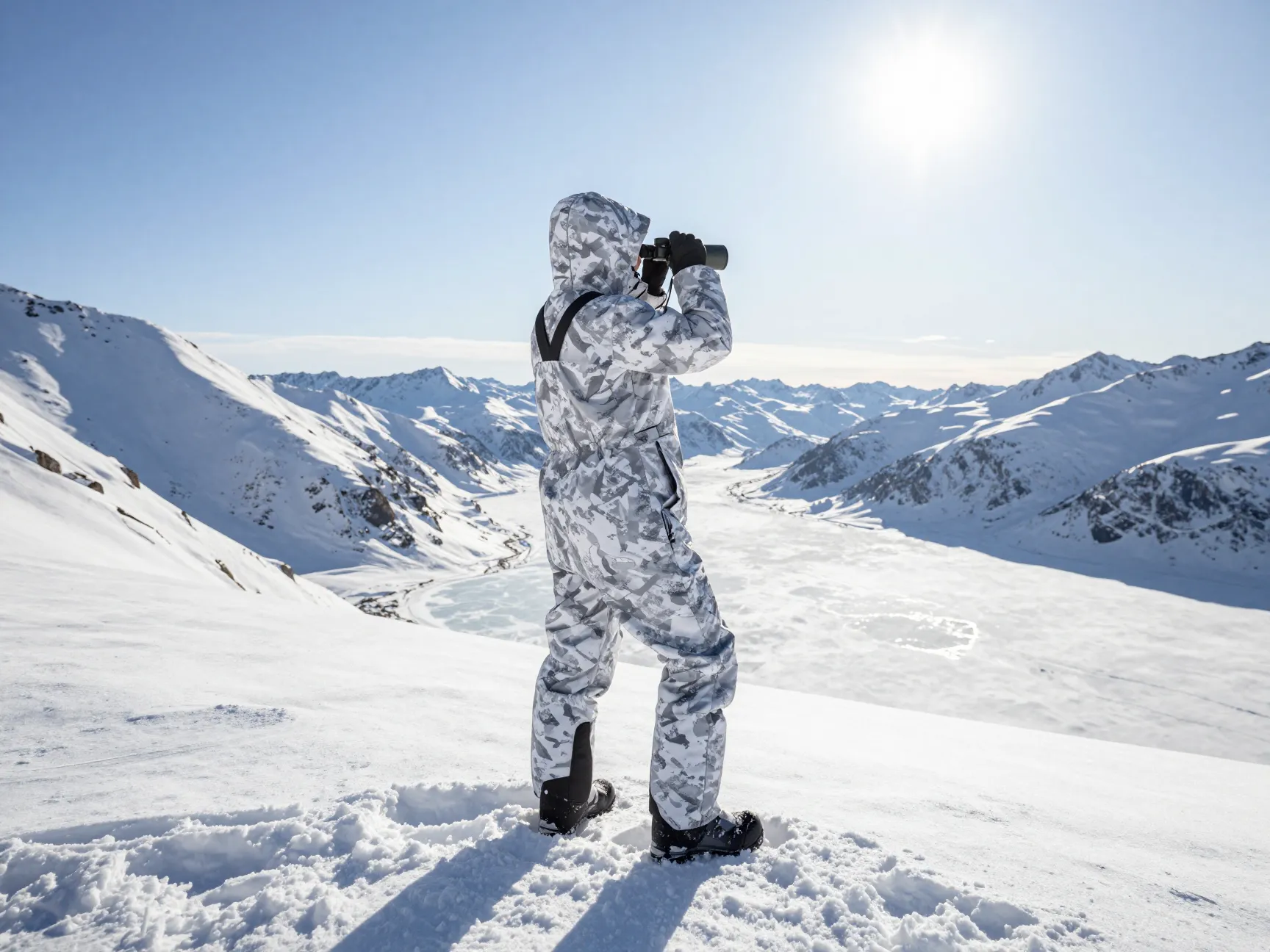 The snow and alpine camo outfit